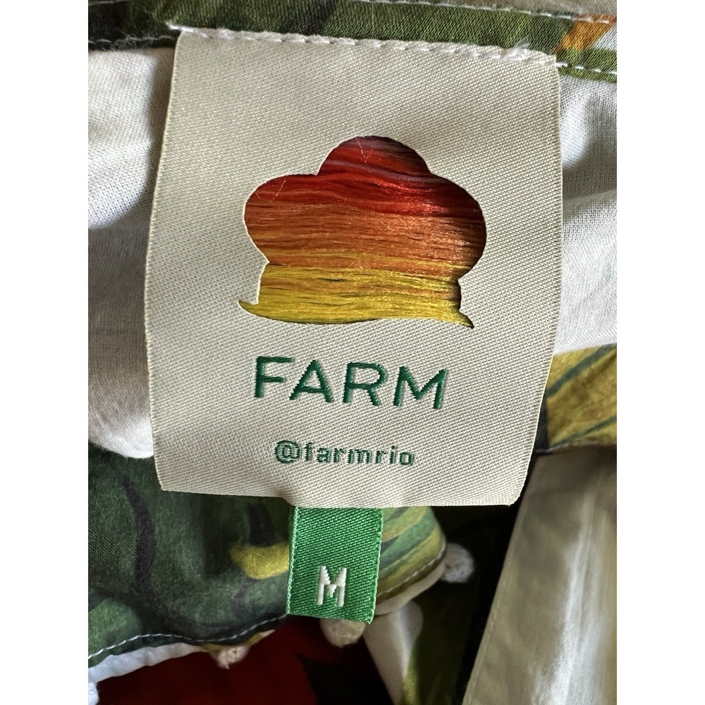 Farm Rio Mixed Flowery Madi Colorful Ruffle‎ One Shoulder Slip Dress Size Med - Picture 15 of 16